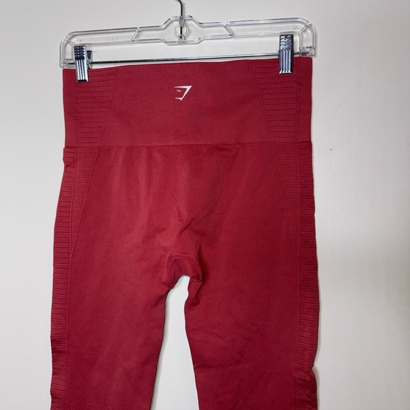 Gymshark Red Marl Energy Seamless Leggings - Picture 6 of 10